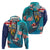 Turks and Caicos Islands Flamingo Zip Hoodie Zipper Stylized