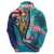 Turks and Caicos Islands Flamingo Zip Hoodie Zipper Stylized