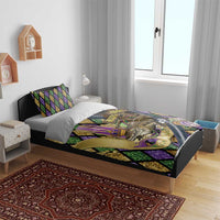 Mardi Gras Alligator Bedding Set Colorful Zipper Stylized