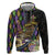 Personalized Mardi Gras Alligator Hoodie Colorful Zipper Stylized