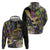 Personalized Mardi Gras Alligator Hoodie Colorful Zipper Stylized