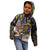 Personalized Mardi Gras Alligator Kid Hoodie Colorful Zipper Stylized