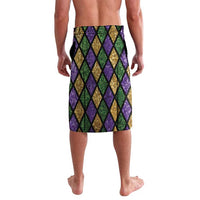 Personalized Mardi Gras Alligator Lavalava Colorful Zipper Stylized