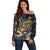 Personalized Mardi Gras Alligator Off Shoulder Sweater Colorful Zipper Stylized