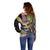 Personalized Mardi Gras Alligator Off Shoulder Sweater Colorful Zipper Stylized