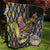 Mardi Gras Alligator Quilt Colorful Zipper Stylized