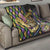 Mardi Gras Alligator Quilt Colorful Zipper Stylized