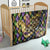 Mardi Gras Alligator Quilt Colorful Zipper Stylized