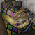 Mardi Gras Alligator Quilt Bed Set Colorful Zipper Stylized