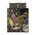 Mardi Gras Alligator Quilt Bed Set Colorful Zipper Stylized