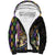 Personalized Mardi Gras Alligator Sherpa Hoodie Colorful Zipper Stylized