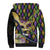 Personalized Mardi Gras Alligator Sherpa Hoodie Colorful Zipper Stylized