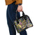 Mardi Gras Alligator Shoulder Handbag Colorful Zipper Stylized