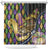 Mardi Gras Alligator Shower Curtain Colorful Zipper Stylized