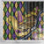 Mardi Gras Alligator Shower Curtain Colorful Zipper Stylized