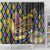 Mardi Gras Alligator Shower Curtain Colorful Zipper Stylized