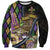 Personalized Mardi Gras Alligator Sweatshirt Colorful Zipper Stylized