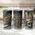 Personalized Mardi Gras Alligator Tumbler Cup Colorful Zipper Stylized