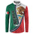 Personalized Mexico Flag Day Button Sweatshirt Mexican Coat Of Arms Zipper Stylized