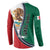 Personalized Mexico Flag Day Button Sweatshirt Mexican Coat Of Arms Zipper Stylized