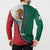 Personalized Mexico Flag Day Button Sweatshirt Mexican Coat Of Arms Zipper Stylized