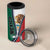 Personalized Mexico Flag Day 4 in 1 Can Cooler Tumbler Mexican Coat Of Arms Zipper Stylized