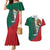 Personalized Mexico Flag Day Couples Matching Mermaid Dress and Hawaiian Shirt Mexican Coat Of Arms Zipper Stylized