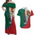 Personalized Mexico Flag Day Couples Matching Off Shoulder Maxi Dress and Hawaiian Shirt Mexican Coat Of Arms Zipper Stylized