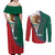 Personalized Mexico Flag Day Couples Matching Off Shoulder Maxi Dress and Long Sleeve Button Shirt Mexican Coat Of Arms Zipper Stylized