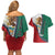 Personalized Mexico Flag Day Couples Matching Off Shoulder Short Dress and Hawaiian Shirt Mexican Coat Of Arms Zipper Stylized