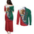 Personalized Mexico Flag Day Couples Matching Puletasi and Long Sleeve Button Shirt Mexican Coat Of Arms Zipper Stylized