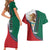 Personalized Mexico Flag Day Couples Matching Short Sleeve Bodycon Dress and Hawaiian Shirt Mexican Coat Of Arms Zipper Stylized