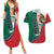 Personalized Mexico Flag Day Couples Matching Summer Maxi Dress and Hawaiian Shirt Mexican Coat Of Arms Zipper Stylized