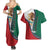 Personalized Mexico Flag Day Couples Matching Summer Maxi Dress and Hawaiian Shirt Mexican Coat Of Arms Zipper Stylized