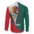 Personalized Mexico Flag Day Family Matching Long Sleeve Bodycon Dress and Hawaiian Shirt Mexican Coat Of Arms Zipper Stylized