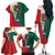 Personalized Mexico Flag Day Family Matching Off The Shoulder Long Sleeve Dress and Hawaiian Shirt Mexican Coat Of Arms Zipper Stylized