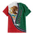 Personalized Mexico Flag Day Family Matching Off The Shoulder Long Sleeve Dress and Hawaiian Shirt Mexican Coat Of Arms Zipper Stylized