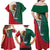 Personalized Mexico Flag Day Family Matching Off Shoulder Maxi Dress and Hawaiian Shirt Mexican Coat Of Arms Zipper Stylized