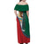 Personalized Mexico Flag Day Family Matching Off Shoulder Maxi Dress and Hawaiian Shirt Mexican Coat Of Arms Zipper Stylized