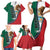 Personalized Mexico Flag Day Family Matching Short Sleeve Bodycon Dress and Hawaiian Shirt Mexican Coat Of Arms Zipper Stylized