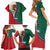 Personalized Mexico Flag Day Family Matching Short Sleeve Bodycon Dress and Hawaiian Shirt Mexican Coat Of Arms Zipper Stylized