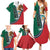 Personalized Mexico Flag Day Family Matching Summer Maxi Dress and Hawaiian Shirt Mexican Coat Of Arms Zipper Stylized