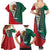 Personalized Mexico Flag Day Family Matching Summer Maxi Dress and Hawaiian Shirt Mexican Coat Of Arms Zipper Stylized