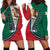 Personalized Mexico Flag Day Hoodie Dress Mexican Coat Of Arms Zipper Stylized