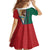 Personalized Mexico Flag Day Kid Short Sleeve Dress Mexican Coat Of Arms Zipper Stylized