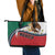 Mexico Flag Day Leather Tote Bag Mexican Coat Of Arms Zipper Stylized