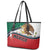 Mexico Flag Day Leather Tote Bag Mexican Coat Of Arms Zipper Stylized