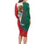 Personalized Mexico Flag Day Long Sleeve Bodycon Dress Mexican Coat Of Arms Zipper Stylized