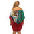 Personalized Mexico Flag Day Off Shoulder Short Dress Mexican Coat Of Arms Zipper Stylized