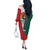 Personalized Mexico Flag Day Off The Shoulder Long Sleeve Dress Mexican Coat Of Arms Zipper Stylized